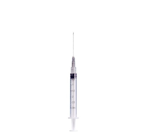 Jeringa estéril desechable de 3 ml con aguja 22x32